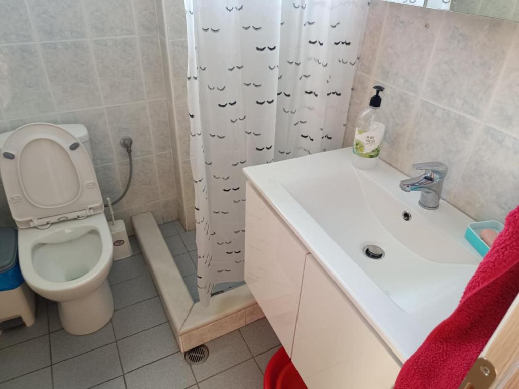 Koupelna v ubytování Dimis apartments