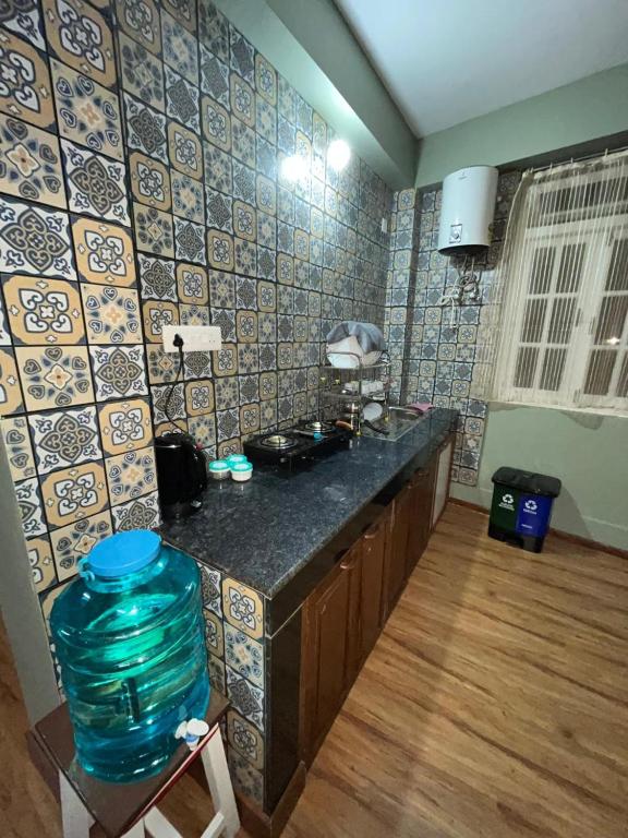 Kuchyň nebo kuchyňský kout v ubytování Homyst Gangtok