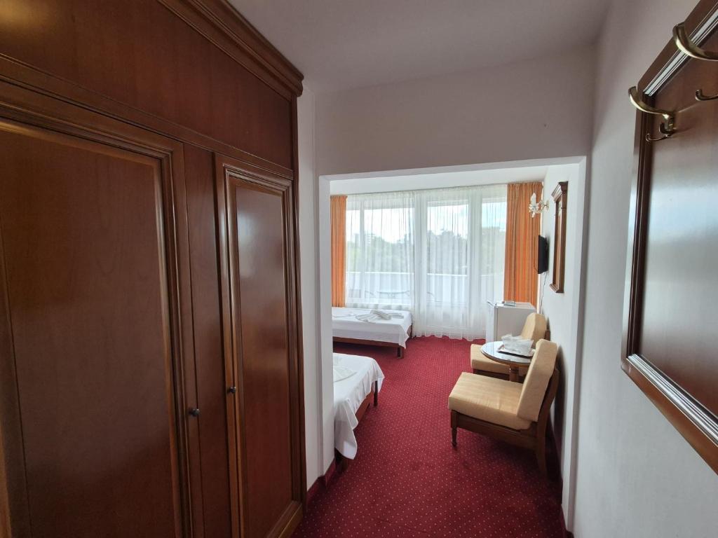 Postel nebo postele na pokoji v ubytování Hotel Scoica