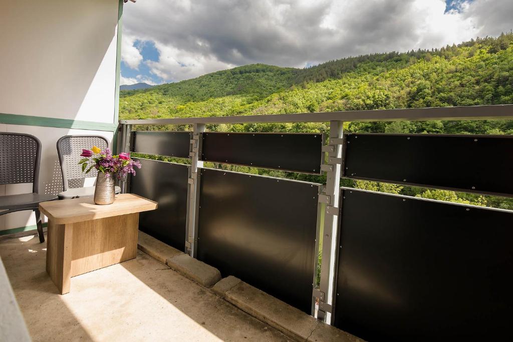 Nespecifikovaný výhled na hory nebo výhled na hory při pohledu z hotelu