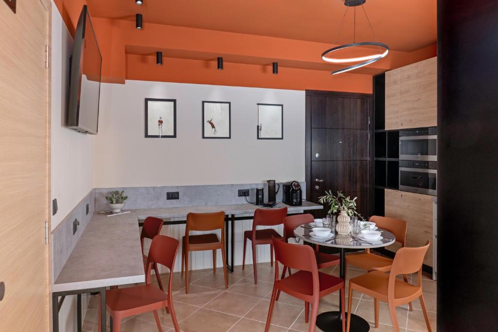Kuchyň nebo kuchyňský kout v ubytování U-NIGHT Hostel