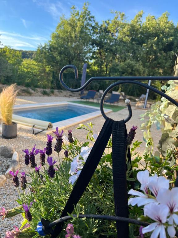 Bazén v ubytování L'AMANDERAIE PISCINE PRIVEE à côté de LOURMARIN LUBERON nebo v jeho okolí