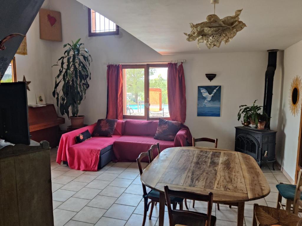 Χώρος καθιστικού στο Soleil bleu