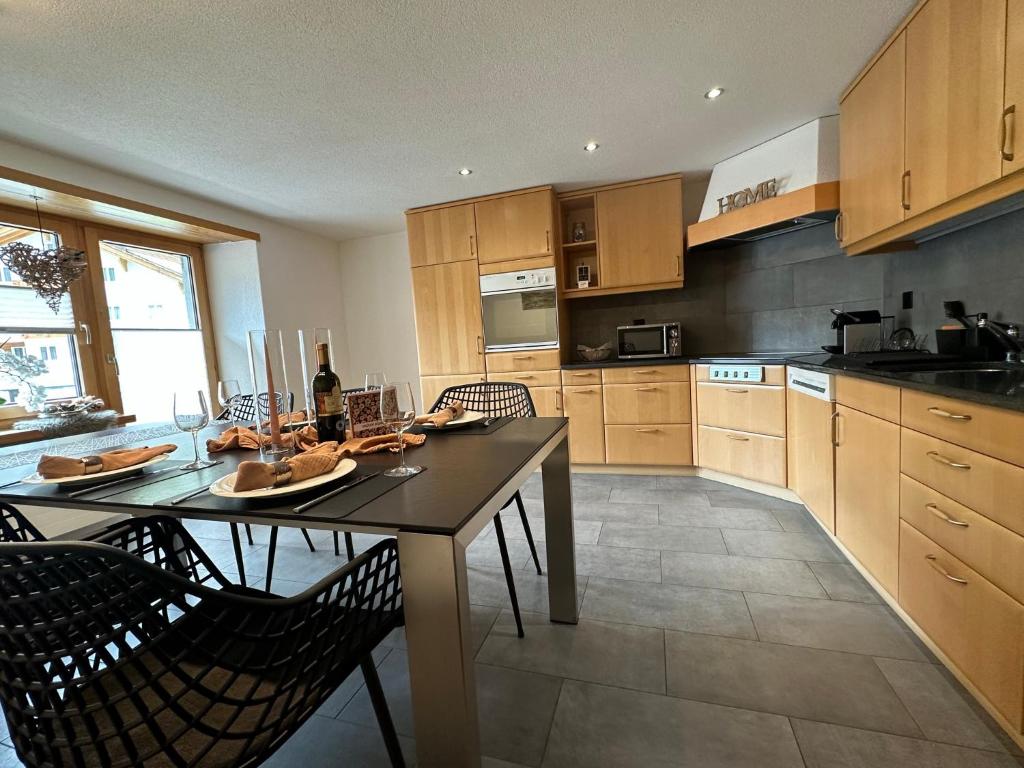Kuchyň nebo kuchyňský kout v ubytování Apartment Bergfreude