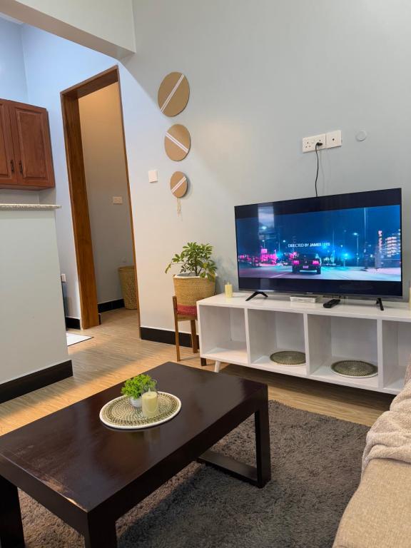 TV a/nebo společenská místnost v ubytování Amaroz House