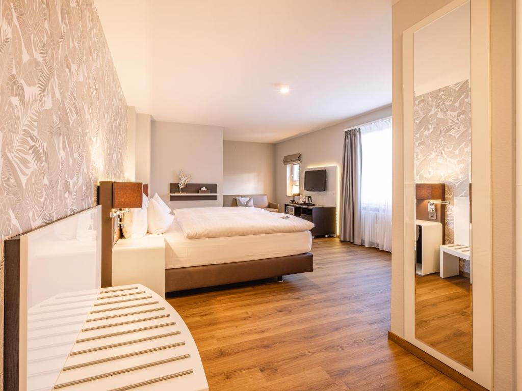 Voodi või voodid majutusasutuse Hotel Spalentor - Ihr sympathisches Stadthotel toas