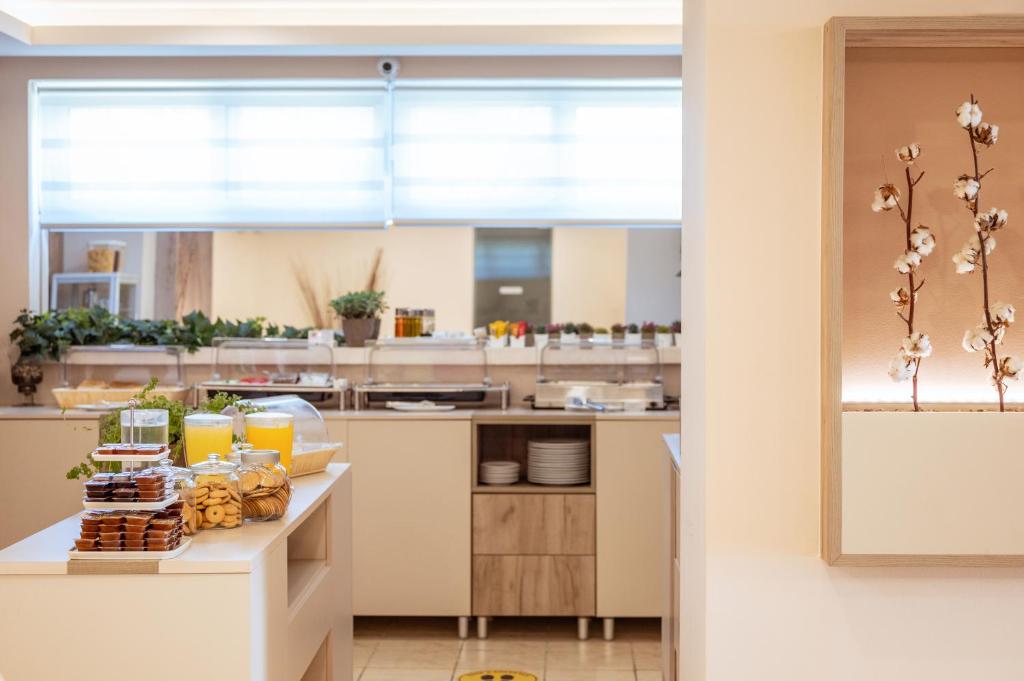 Kuchyň nebo kuchyňský kout v ubytování Hotel Varres