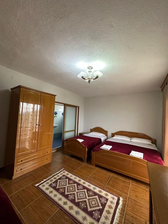 Postel nebo postele na pokoji v ubytování Camping & Guest House Herges