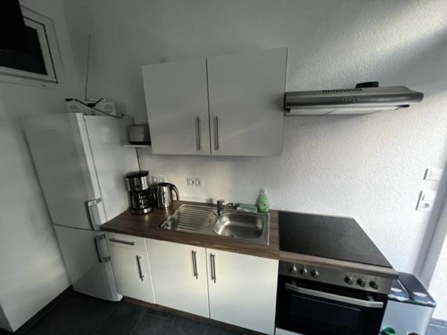 Kuchyň nebo kuchyňský kout v ubytování Apartment Janine