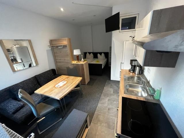 Kuchyň nebo kuchyňský kout v ubytování Apartment Janine