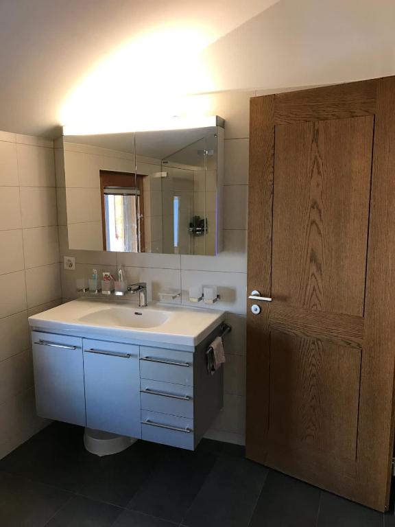 Koupelna v ubytování Ferienwohnung Ursis Stall
