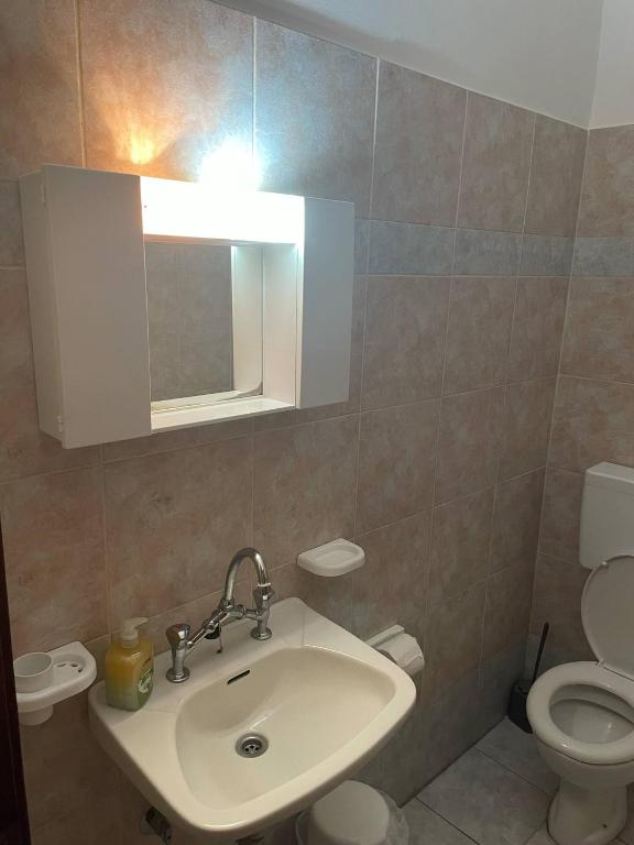 Koupelna v ubytování Tasos Manaritsas Rooms