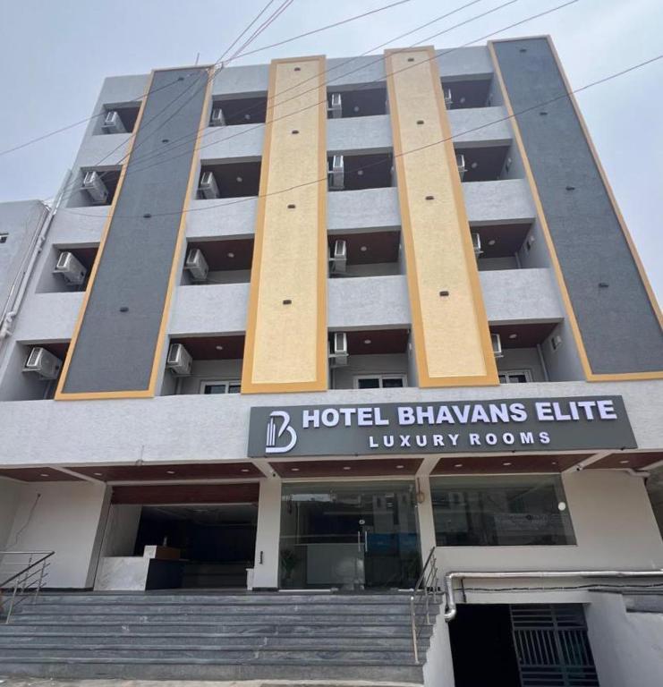 a building with a sign that reads hotel blayne elite at Hotel Bhavans Elite in Rajiv Gandhi International Airport