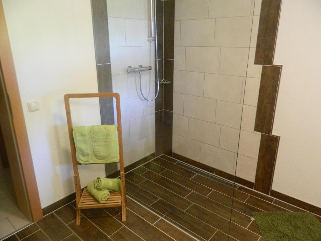 Koupelna v ubytování Reiters-Ferienhaus