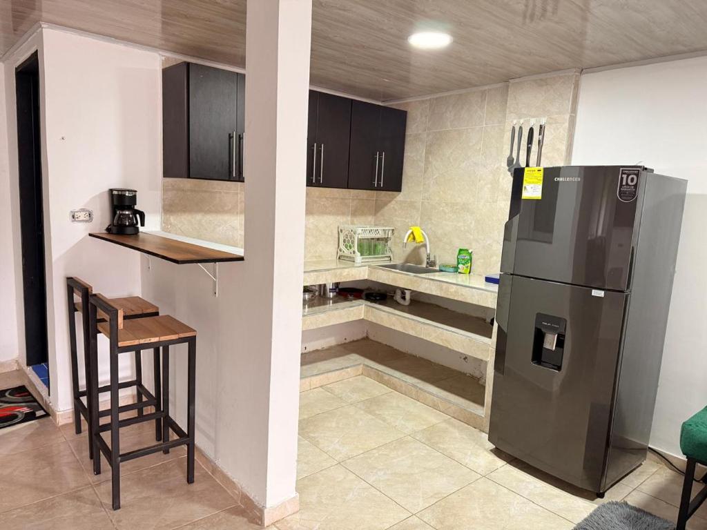 Kuchyň nebo kuchyňský kout v ubytování Pandora Hostel