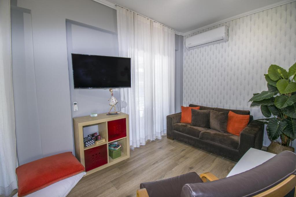 TV a/nebo společenská místnost v ubytování Bianca Suites