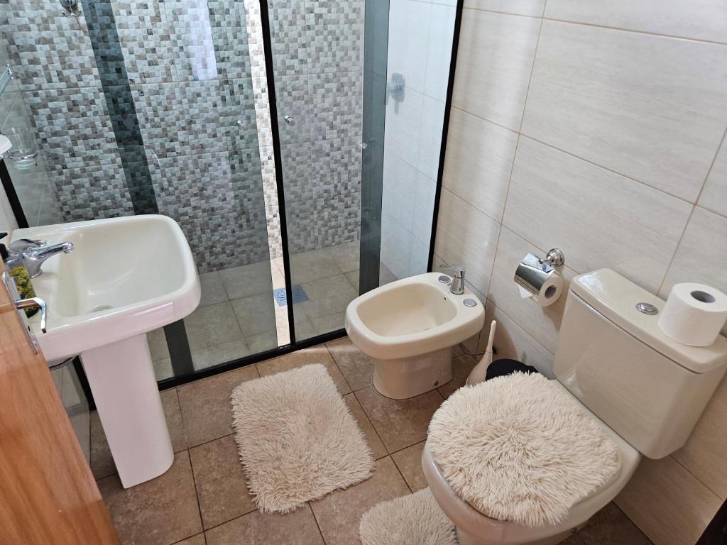 Koupelna v ubytování Encarna Hostel
