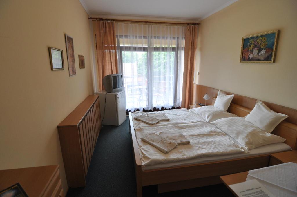 Postel nebo postele na pokoji v ubytování Hotel Átrium