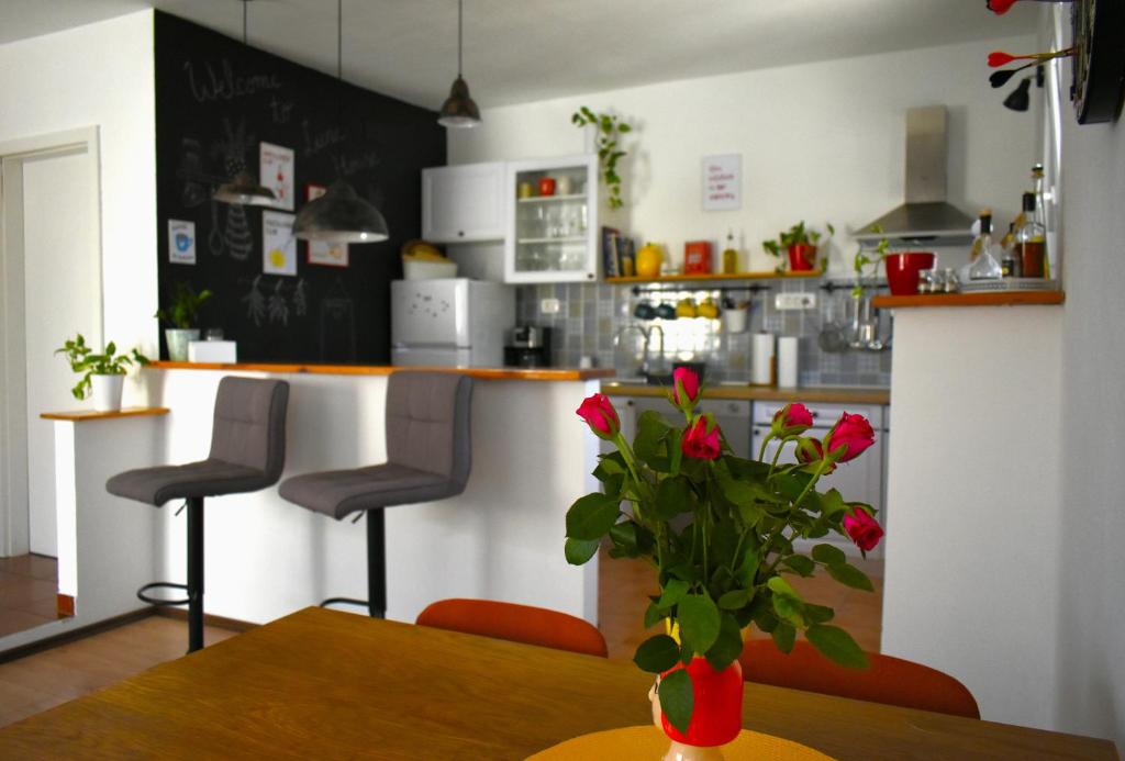 Kuchyň nebo kuchyňský kout v ubytování Luna House