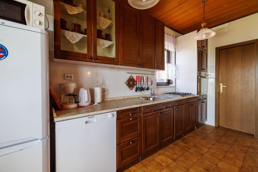 Kuchyň nebo kuchyňský kout v ubytování Apartment Katarina