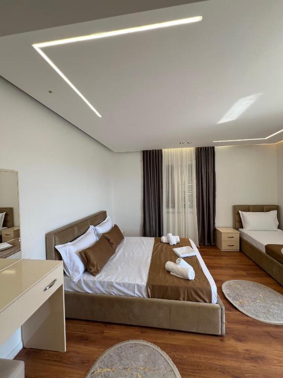 Postel nebo postele na pokoji v ubytování Villa S M