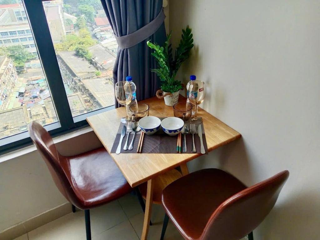 Posezení v ubytování Olala Saigon Apartment in Rivergate Building