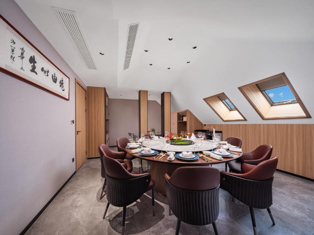 Posezení v ubytování 义乌君忆云澜国际酒店 Yiwu Junyi Yunlan International Hotel