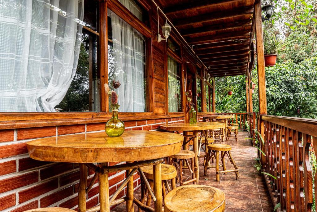 Restaurace v ubytování Mindo Green House
