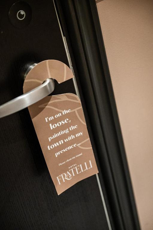 Certifikát, hodnocení, plakát nebo jiný dokument vystavený v ubytování Hotel Fratelli