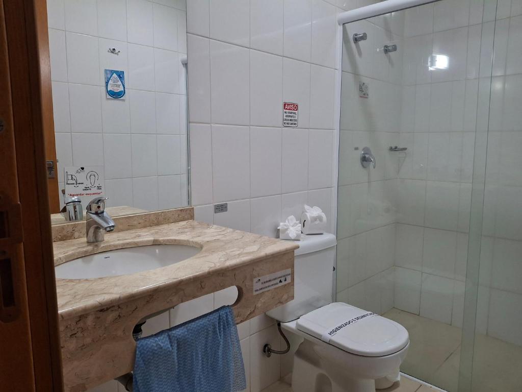 Koupelna v ubytování Ônix Inn Hotel Cravinhos
