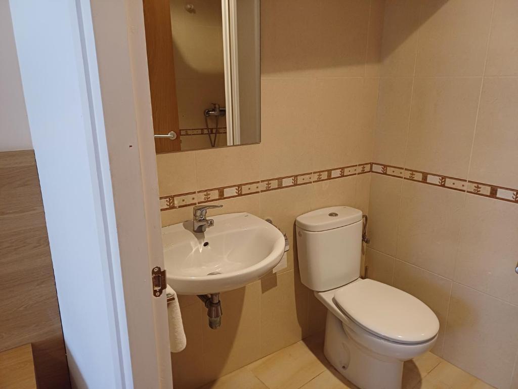 Koupelna v ubytování Hostal Sol i Sombra
