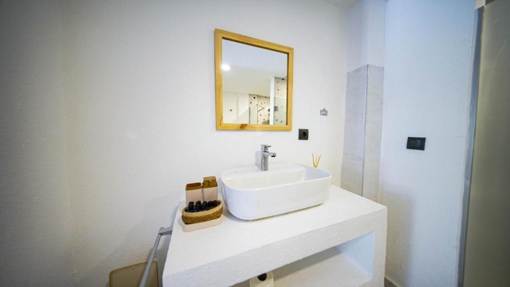 Koupelna v ubytování Thanos Hotel