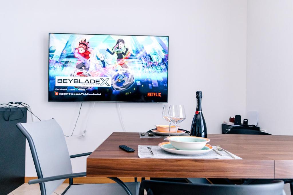 TV a/nebo společenská místnost v ubytování Casa Oslo
