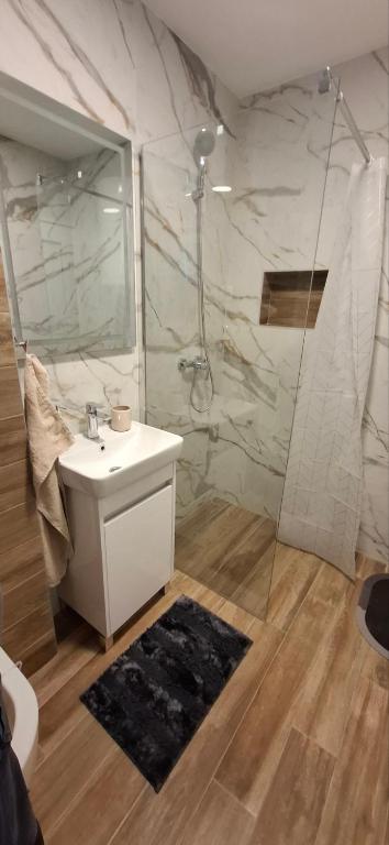 Koupelna v ubytování Apartman Marija