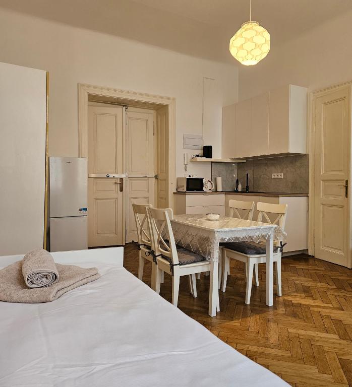 Kuchyň nebo kuchyňský kout v ubytování Slezska Apartments