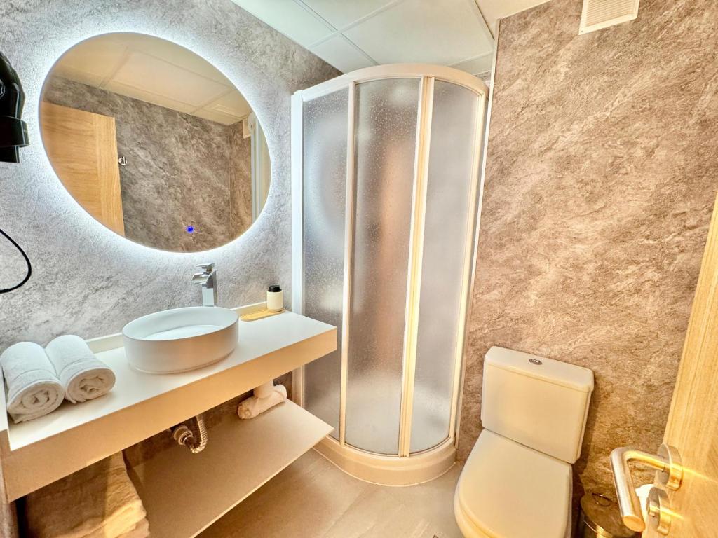 Koupelna v ubytování Hotel Ávila Diró