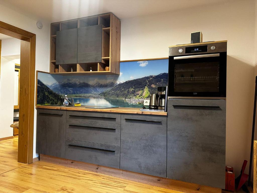 Kuchyň nebo kuchyňský kout v ubytování Appartement Buchwald