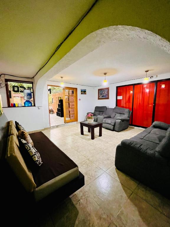 Posezení v ubytování Casita del Árbol