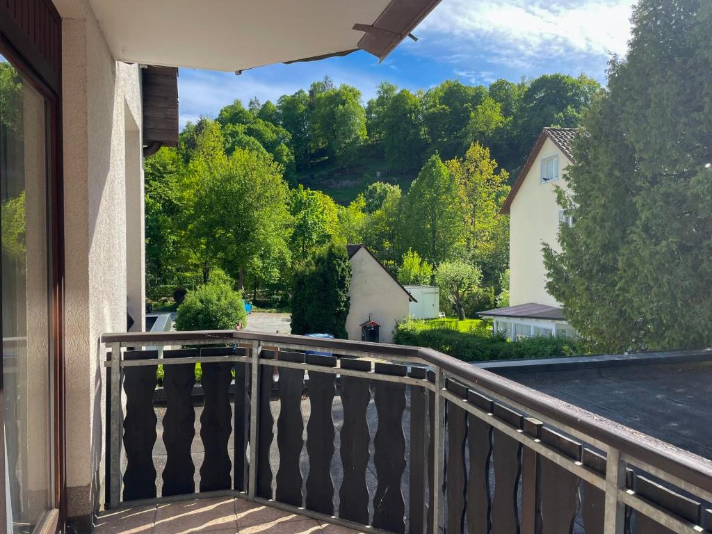 Balkón nebo terasa v ubytování Gästehaus Forellenhof