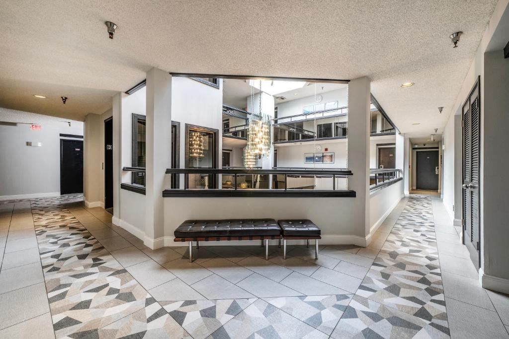 Kuchyň nebo kuchyňský kout v ubytování Hotel International