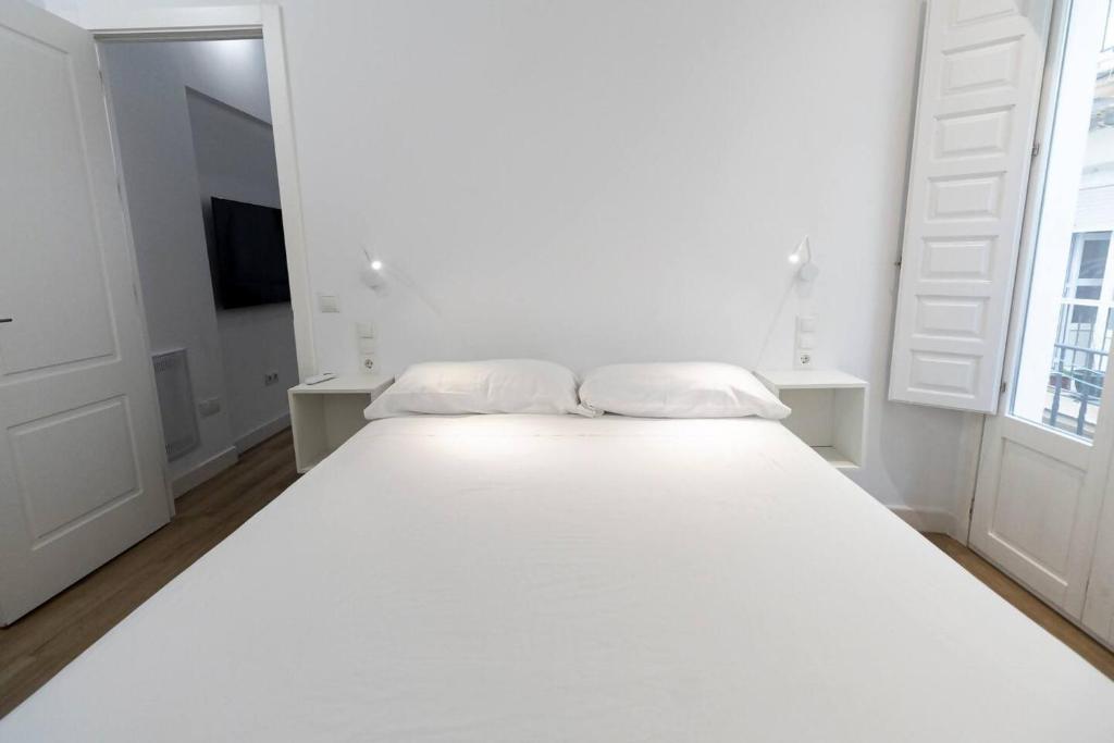Postel nebo postele na pokoji v ubytování Apartamentos La Cruz Verde
