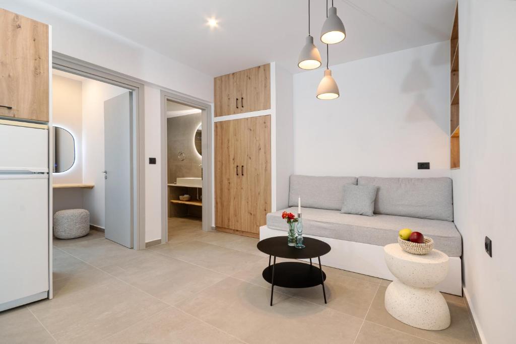 A bed or beds in a room at Bella Vista Stegna