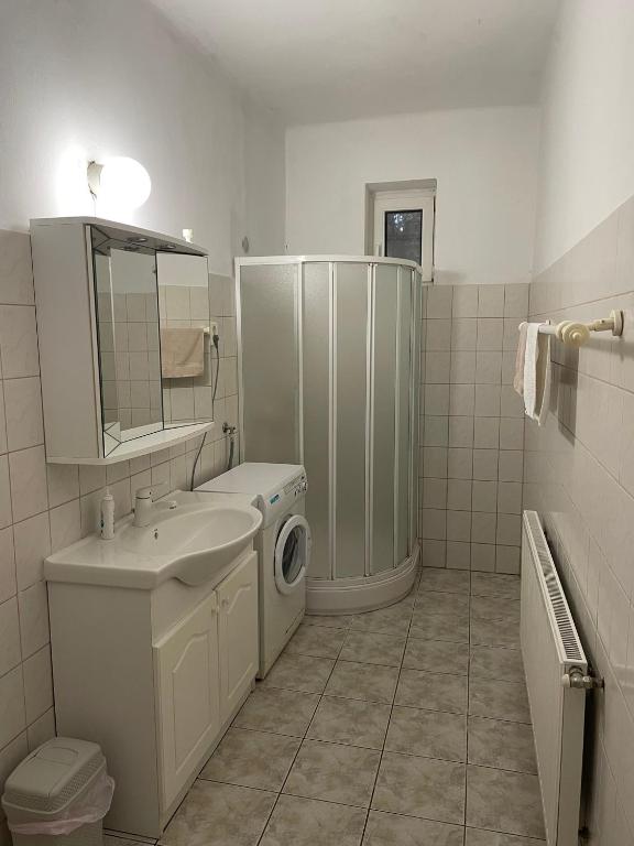 Kúpeľňa v ubytovaní Elvira Vendégház