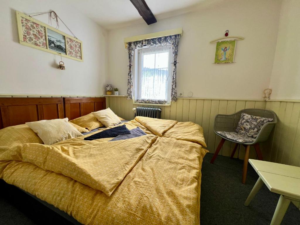 Postel nebo postele na pokoji v ubytování U Efy