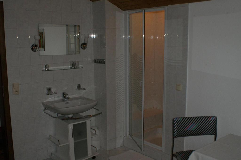 Koupelna v ubytování Haus Anita