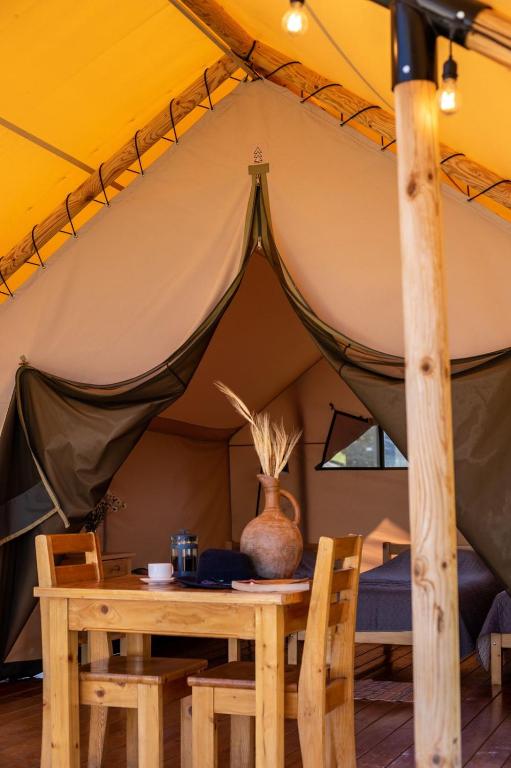 Posezení v ubytování Glamping Salty Garden
