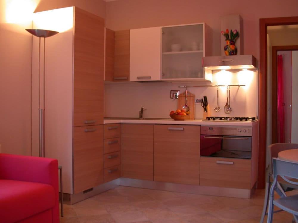 Kuchyň nebo kuchyňský kout v ubytování Rosta Residence Ranverso