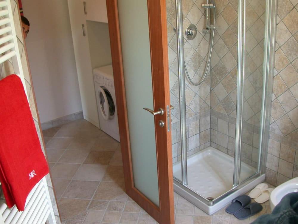 Koupelna v ubytování Rosta Residence Ranverso