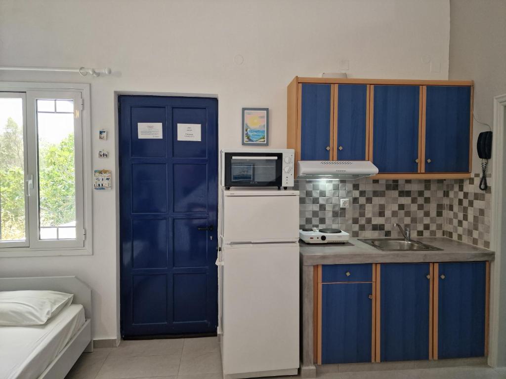 Kuchyň nebo kuchyňský kout v ubytování Porto Apergis