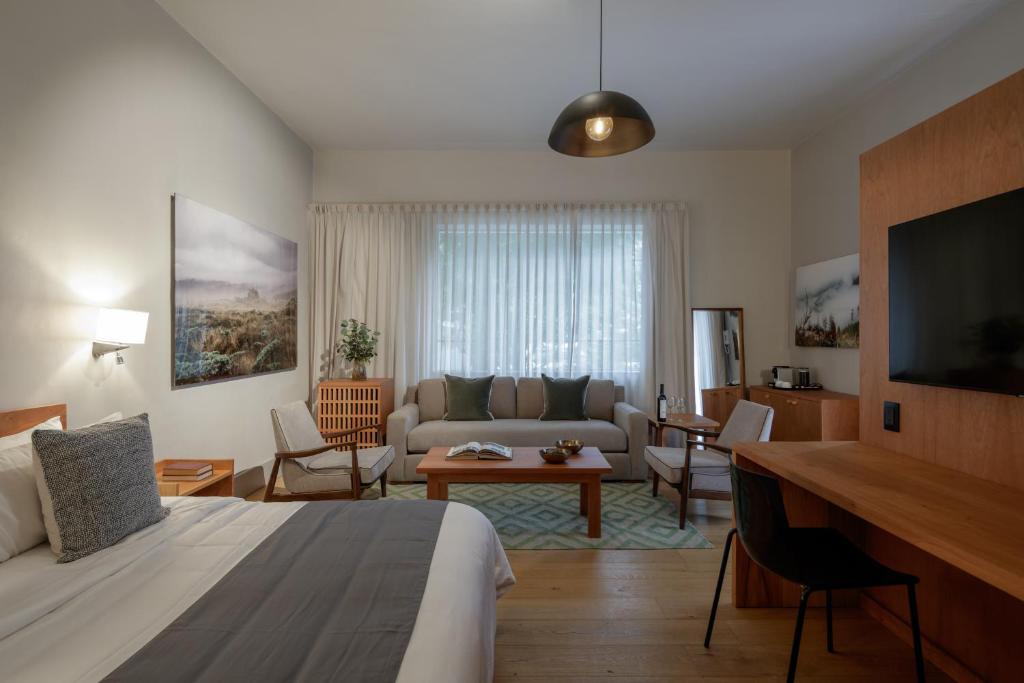 TV a/nebo společenská místnost v ubytování Casa Bosque Eduviges